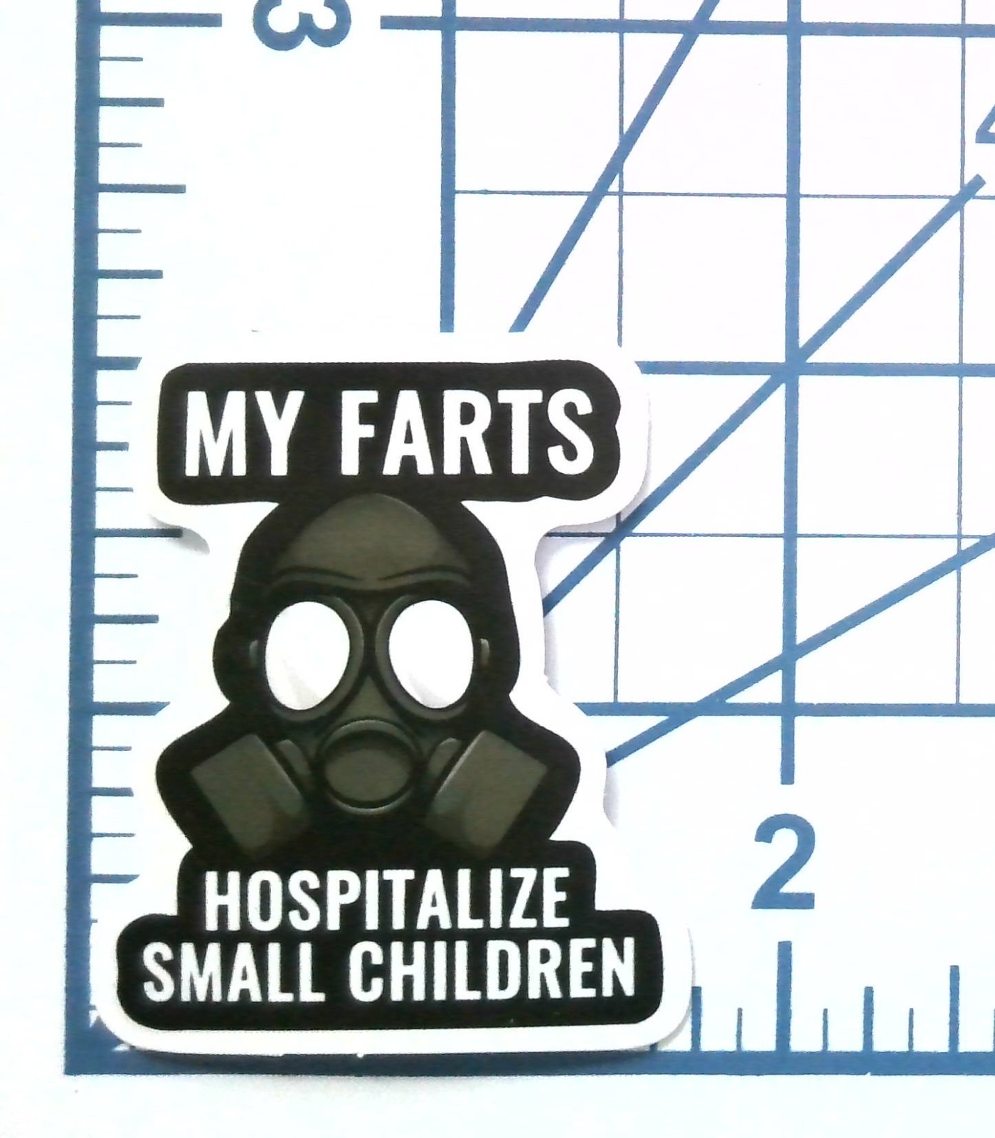 Gas Mask Fart Sticker Decal Funny Adult Humor Joke Vinyl Die Cut Statement