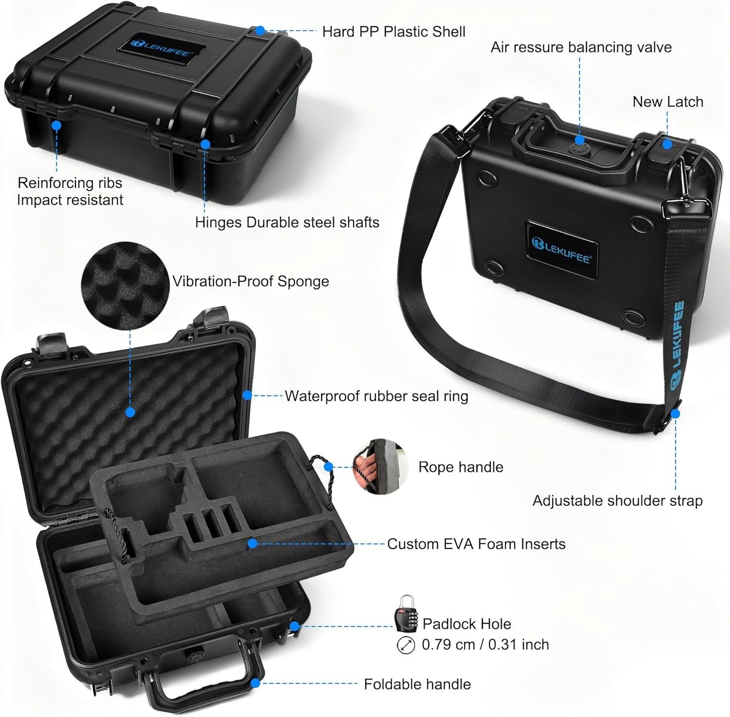 Portable Waterproof Hard Case for DJI Osmo Action 6/5 Pro/4/3 Action Camera,S…