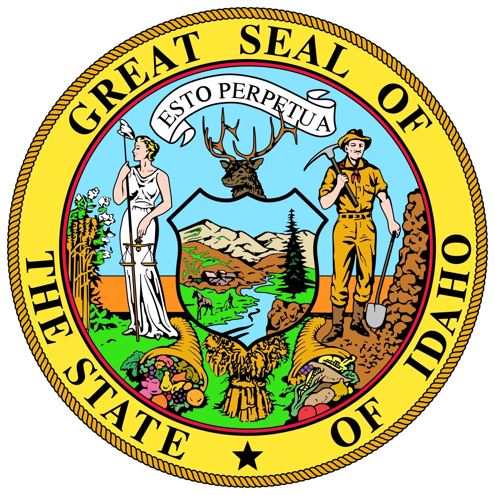 Idaho state seal sticker weatherproof bumper vinyl decal
