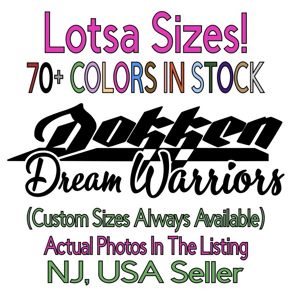 ONE Custom Dokken "Dream Warriors" Die Cut Vinyl Decal- Hair Metal 80's Band