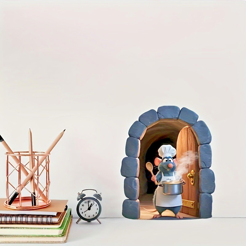 1 Piece of Ratatouille Creative Design, Self-Adhesive Wall Stickers for Home!!!!