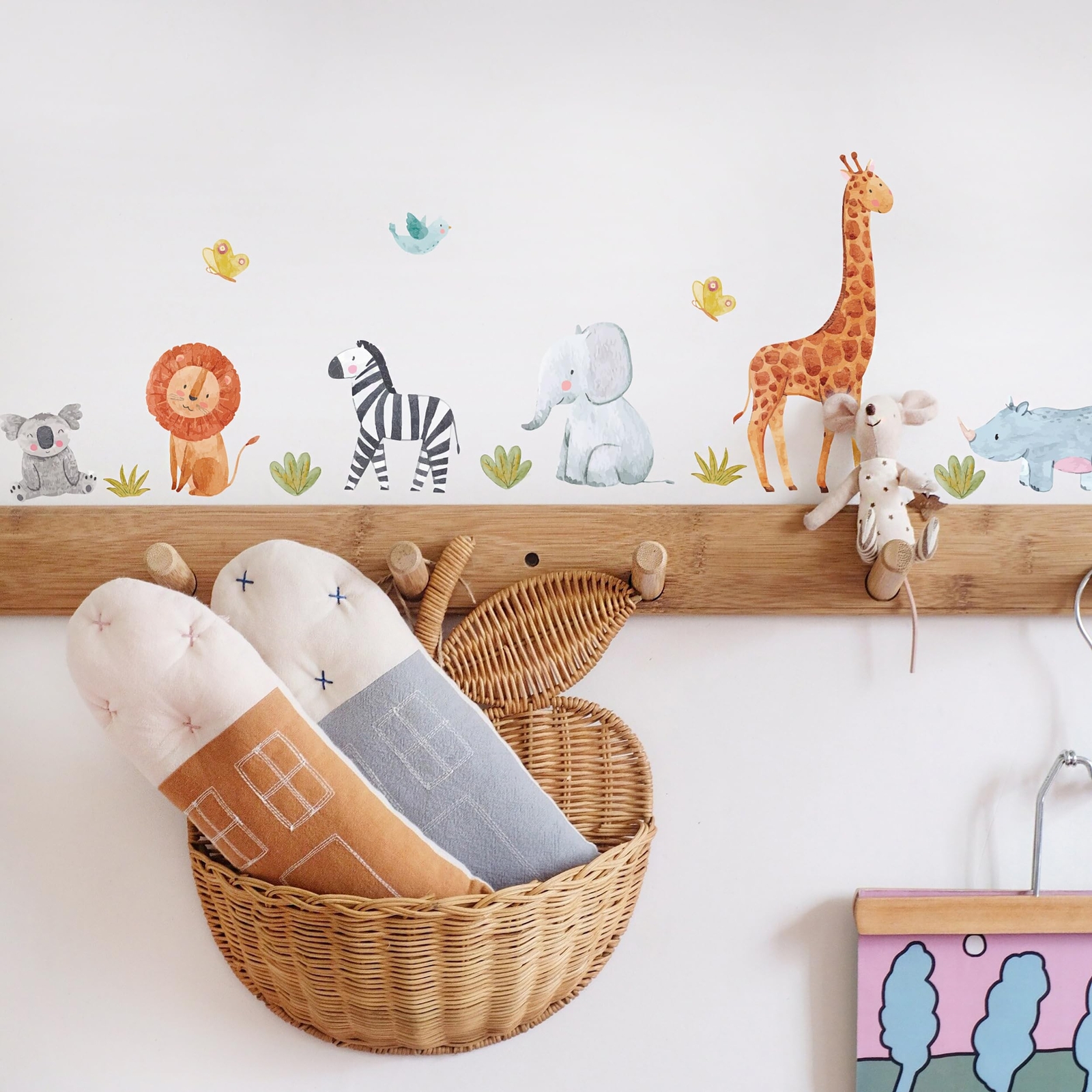 Animals Wall Decals for Kids, Jungle Removable Wall Stickers Toddler Boy Girl…