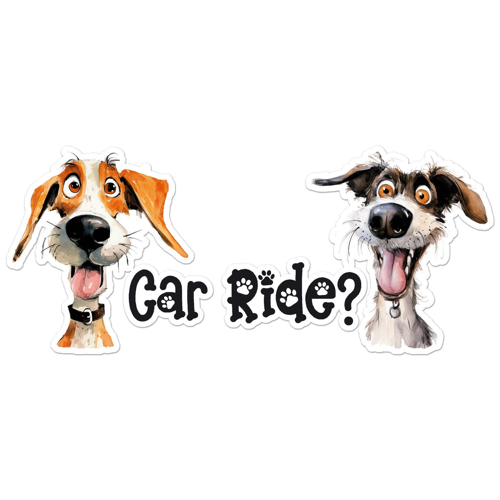 Car Ride? Dogs – Vinyl Decal Sticker – Car Window Laptop – ebn12337