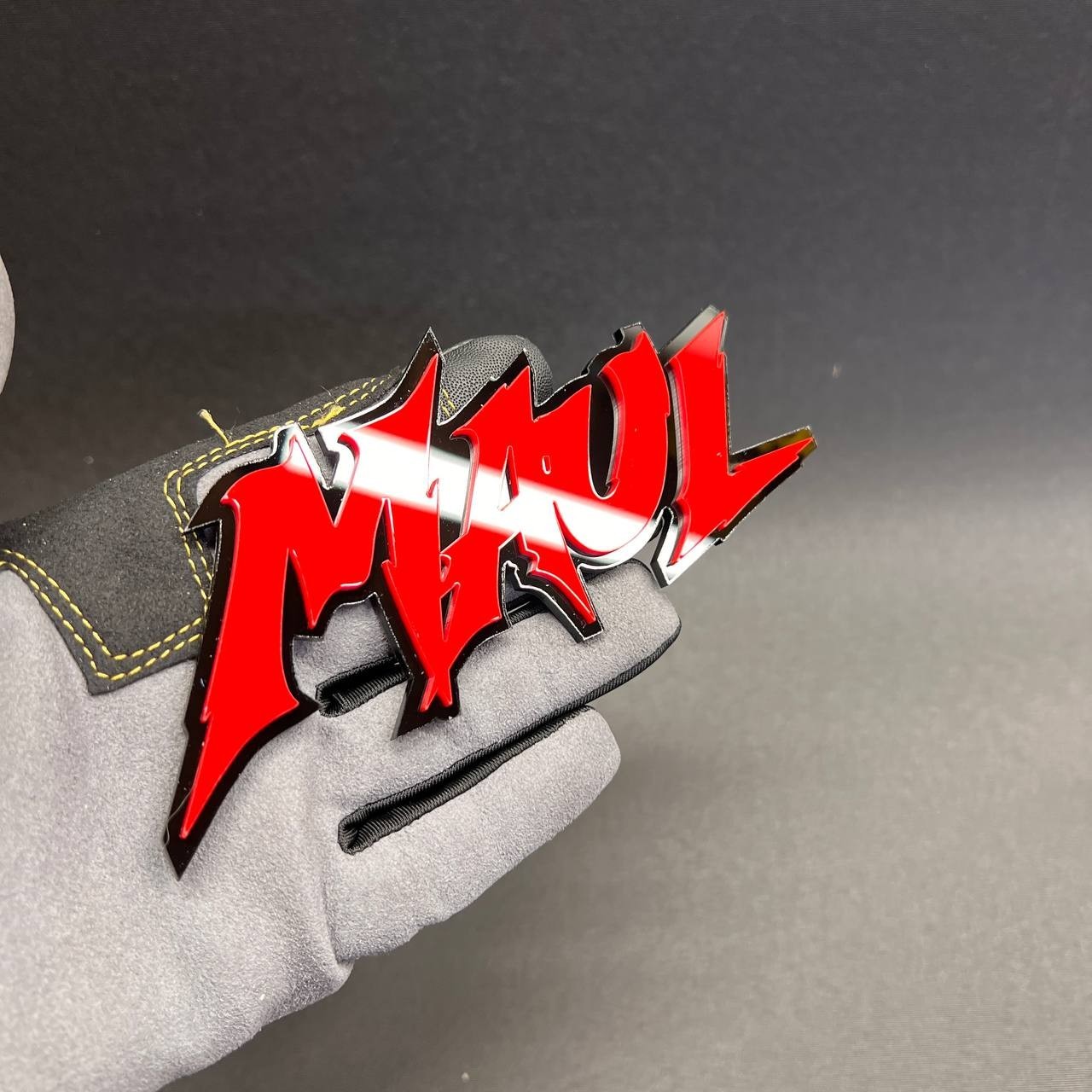 1x MAUL Custom Text 3D Acrylic Car Emblem Badge Multicolor Fender Decal