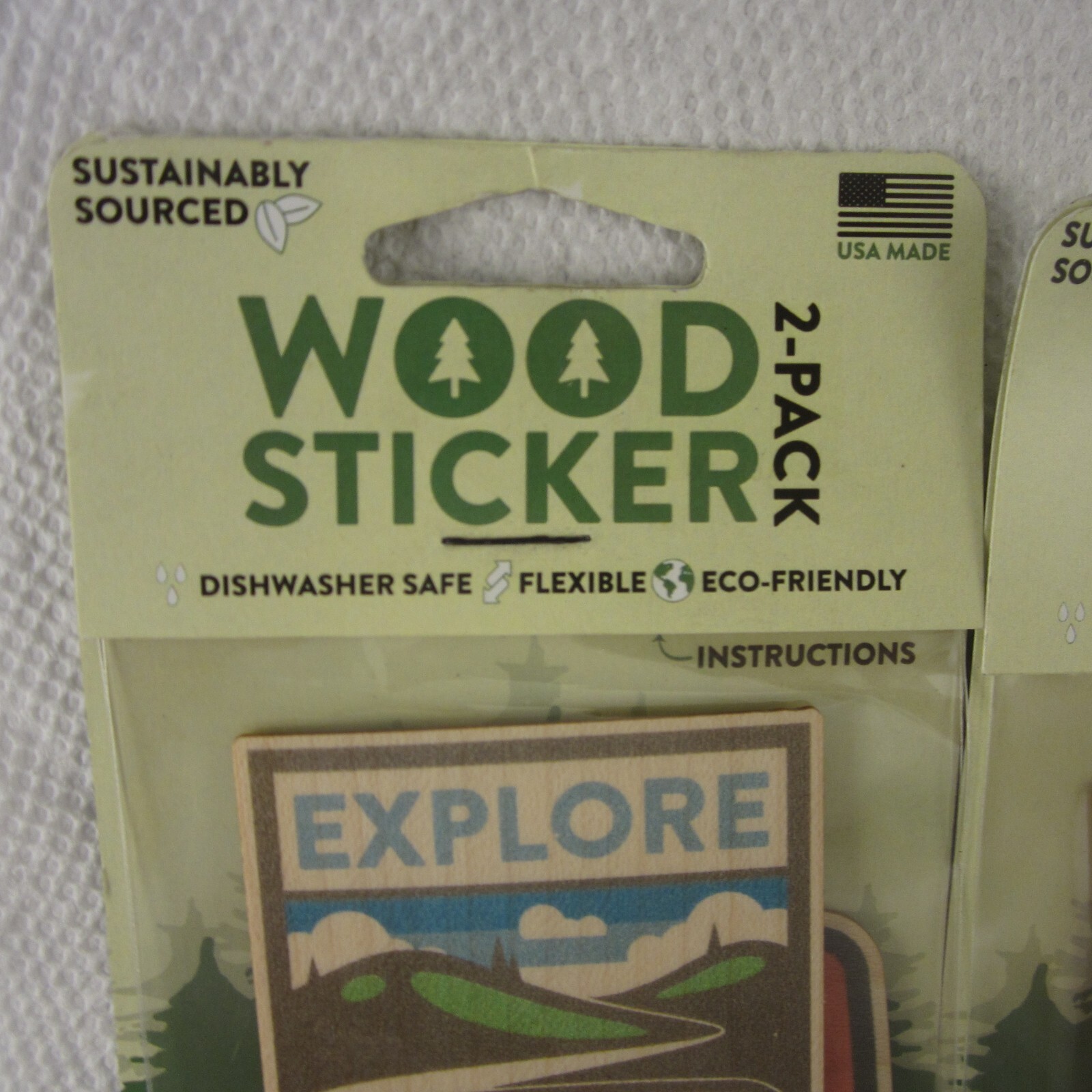 Wood Stickers Sustainably Sourced Real Wood Flexible And Eco Friendly Dust City.