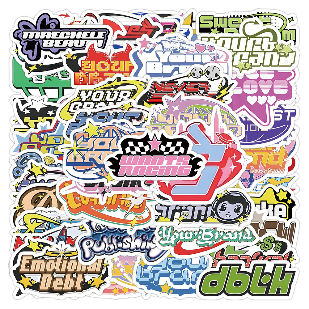 120Pcs Y2k Cartoon Sticker for Adults Teens Girls Scrapbooking Water Bottles