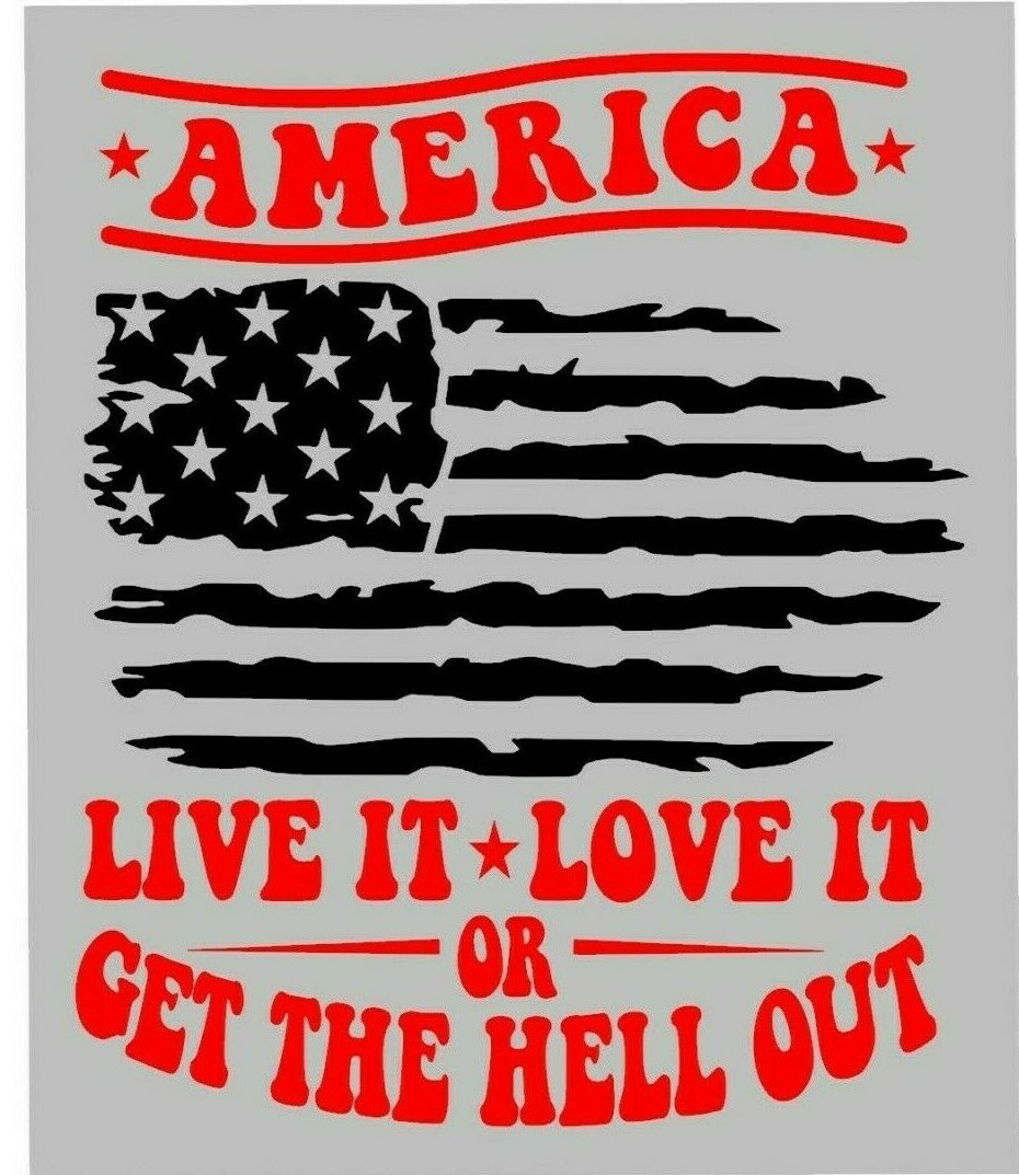America Love Live It USA Flag Die Cut Vinyl Decal Sticker Car Window Wall A3349