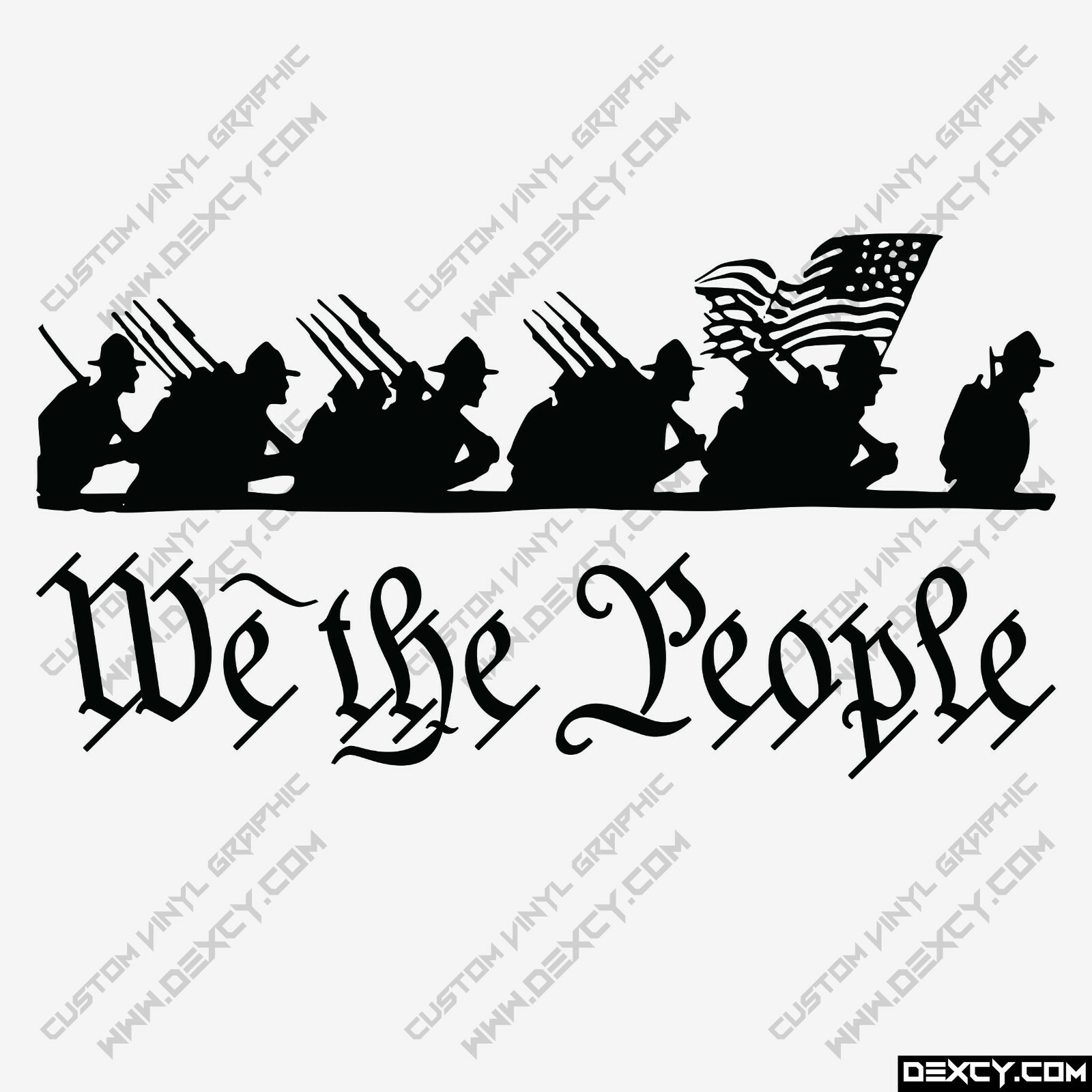 We the People Army Vinyl Decal Sticker America USA Decal Patriotic Sticker Decal