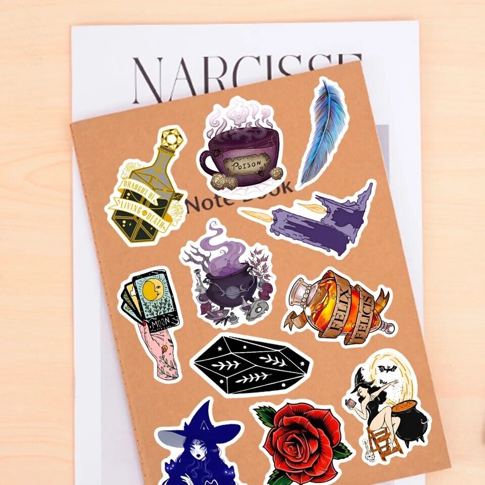 Mystical Horror Stickers 50pk Mysterious Mixed Random Magic Apothecary Stickers