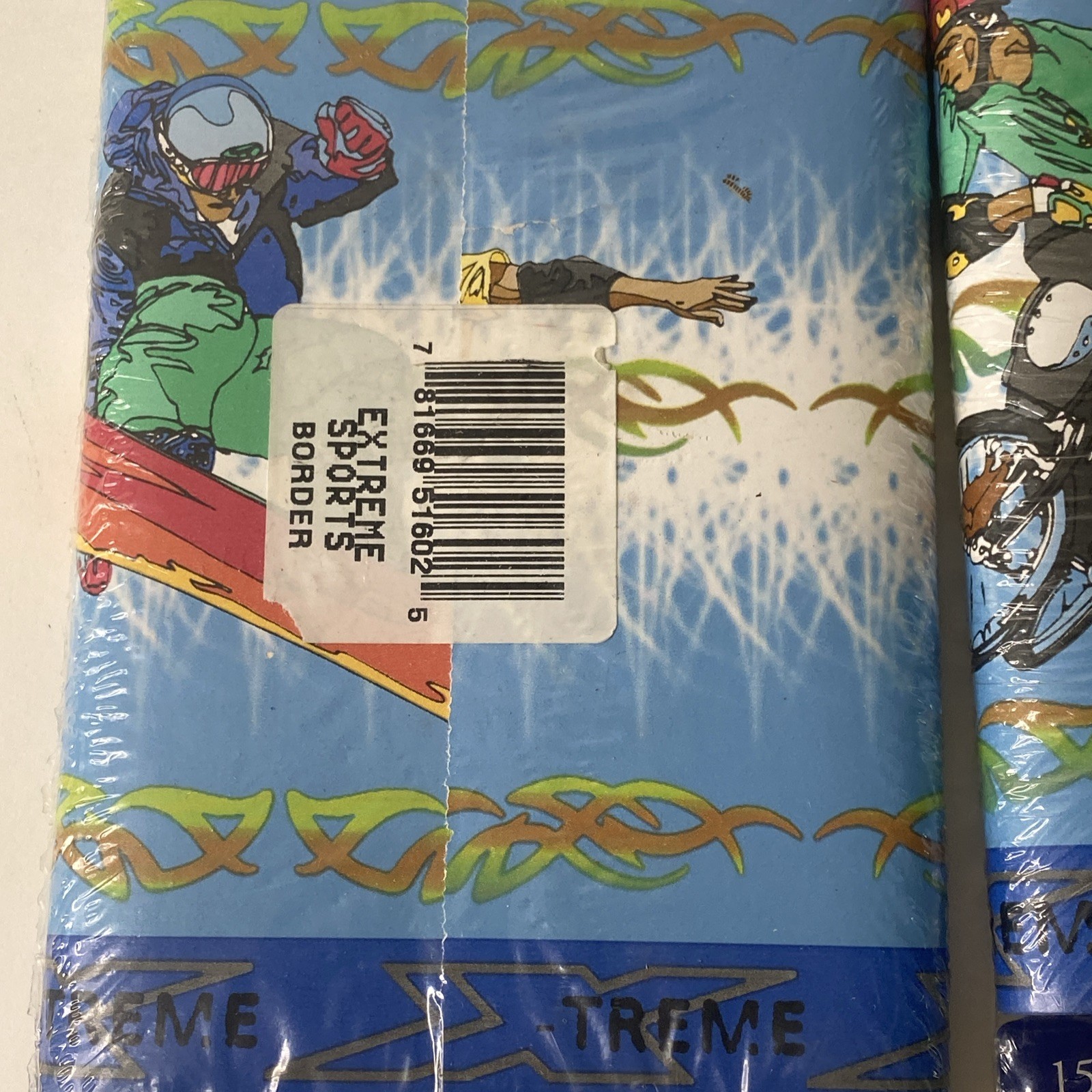 Y2K Vtg X-treme Sports Wallpaper Boarder – Skateboarding & BMX – Kids Bedroom