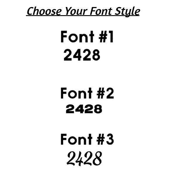SET OF 3 Custom Mailbox Numbers Vinyl Decals Stickers House Street Address