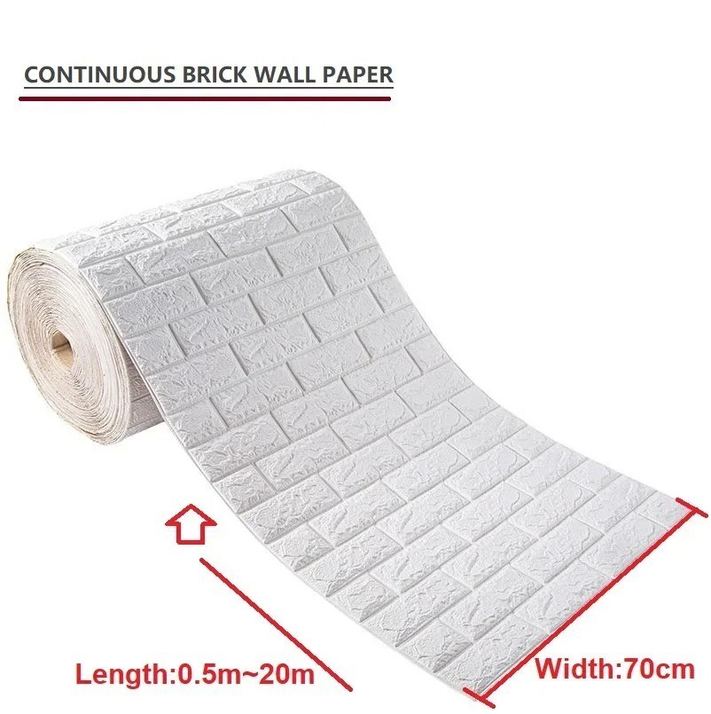 3D Foam Brick Self Adhesive Wallpaper Waterproof Wall Stickers Home Decor