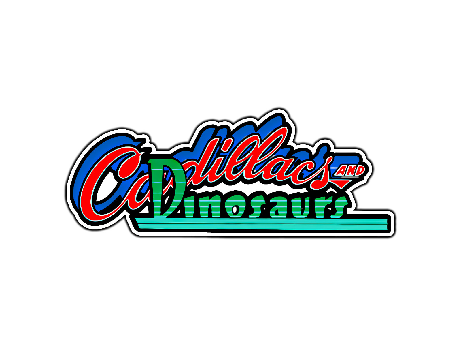 #2556 Cadillacs and Dinosaurs Arcade Logo Retro Sticker Waterproof Vinyl Decal