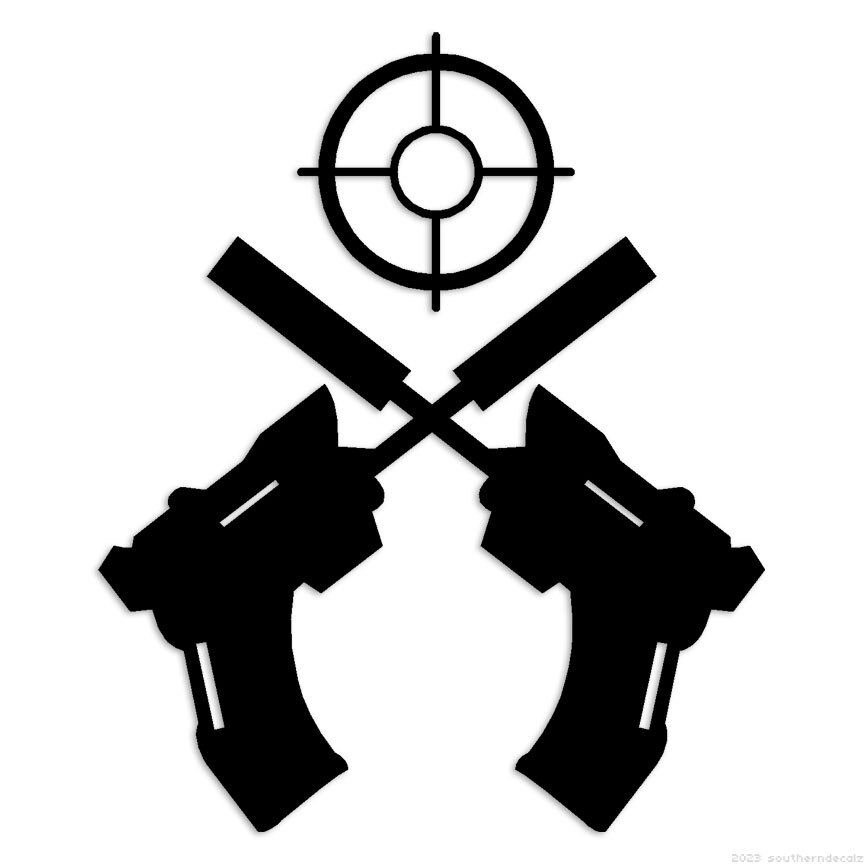 Target Pistols – Decal Sticker – Multiple Colors & Sizes – ebn7183