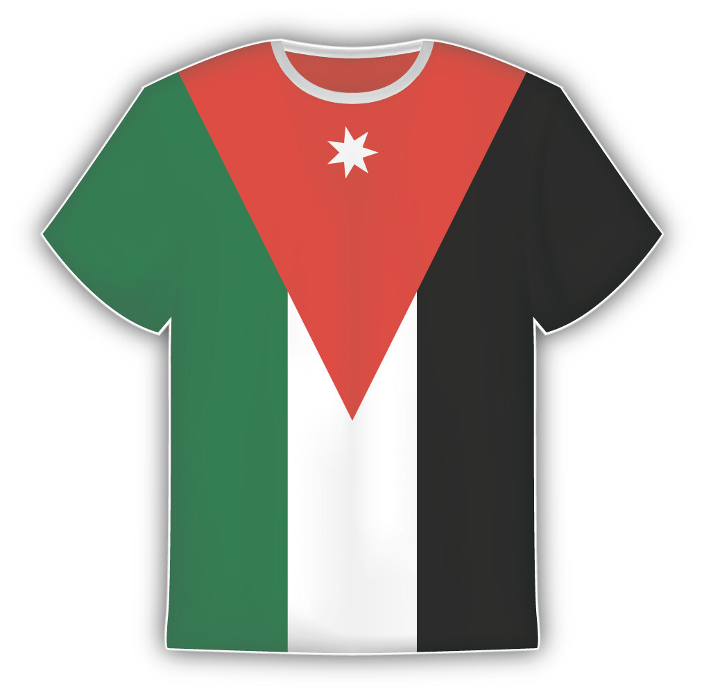Jordan Flag Sticker In The Form Of T Shirt Vinyl Sticker Decal