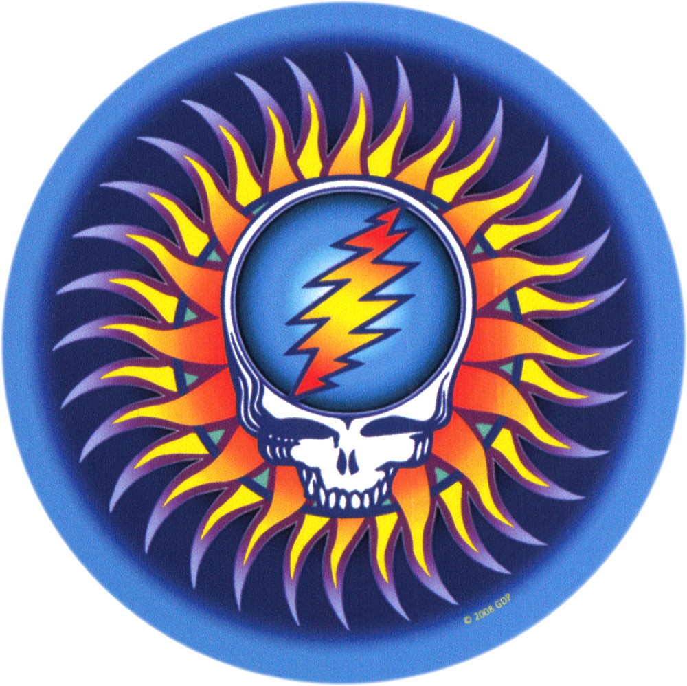 Sticker – Grateful Dead Purple Steal Your Face Sun 3" x 3" Die Cut #120000