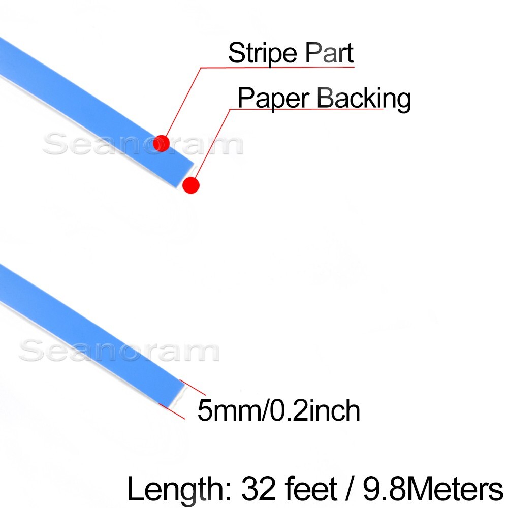 1/5" 5mm Light Blue DIY Home Shop Bar Pinstriping Pin Stripe Decal Vinyl Sticker