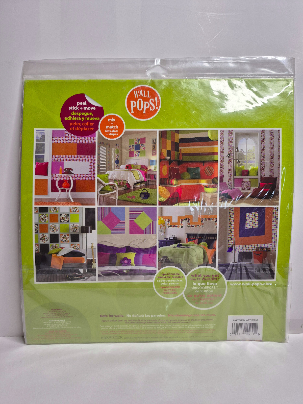 Ribbon Candy RED 5 Dots Wall Pops – WPD93947
