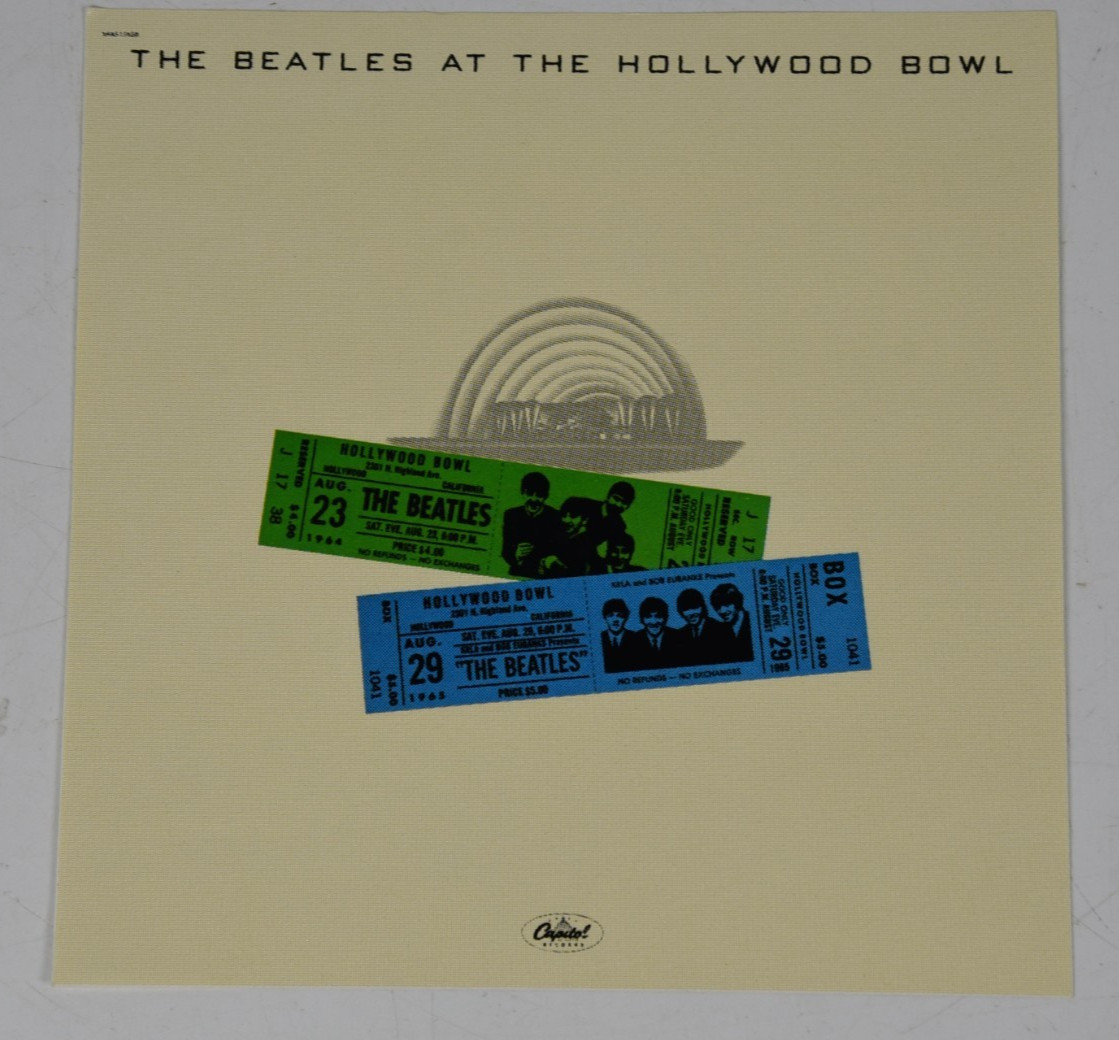 Vintage The Beatles Hollywood Bowl Cover Art 6" Art Print 45 Record Paper ONLY