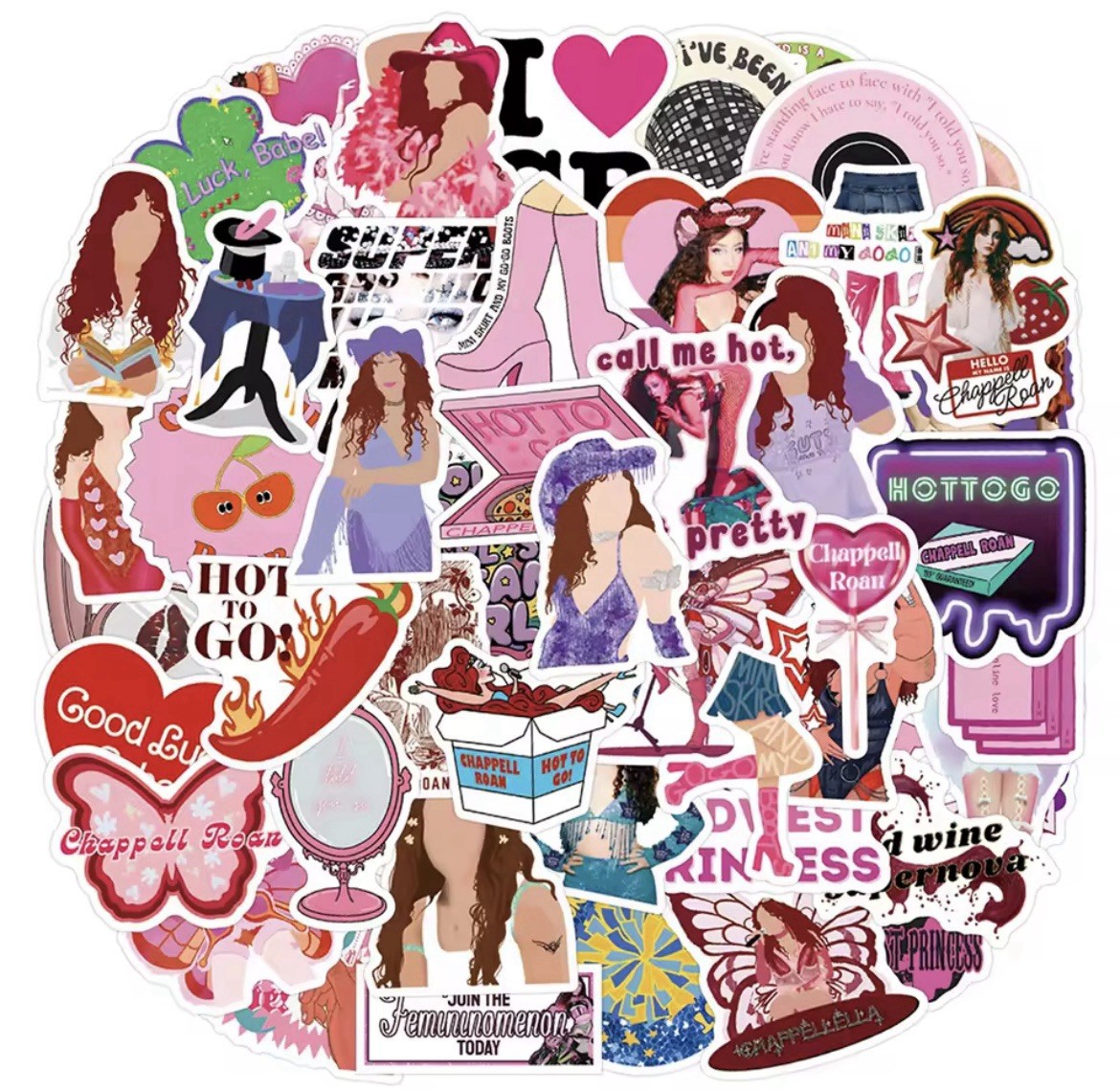 Popstar Musical Stickers Style 50pk Fun Popstar Singer Stickers FREE SHIPPING