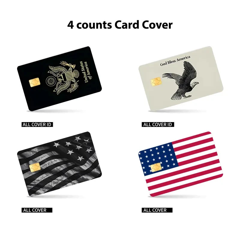 USA Patriotic Card Skins American Flag Eagle Decal God Bless America Cover