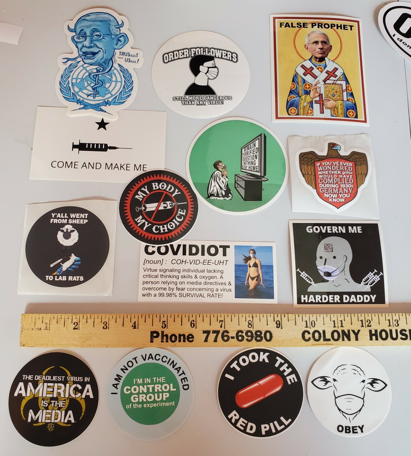 Vaccine 💉 GOV-DID PLANDEMIC HOAX STICKERS 3 Pack LOT YOU ARE THE RESEARCH