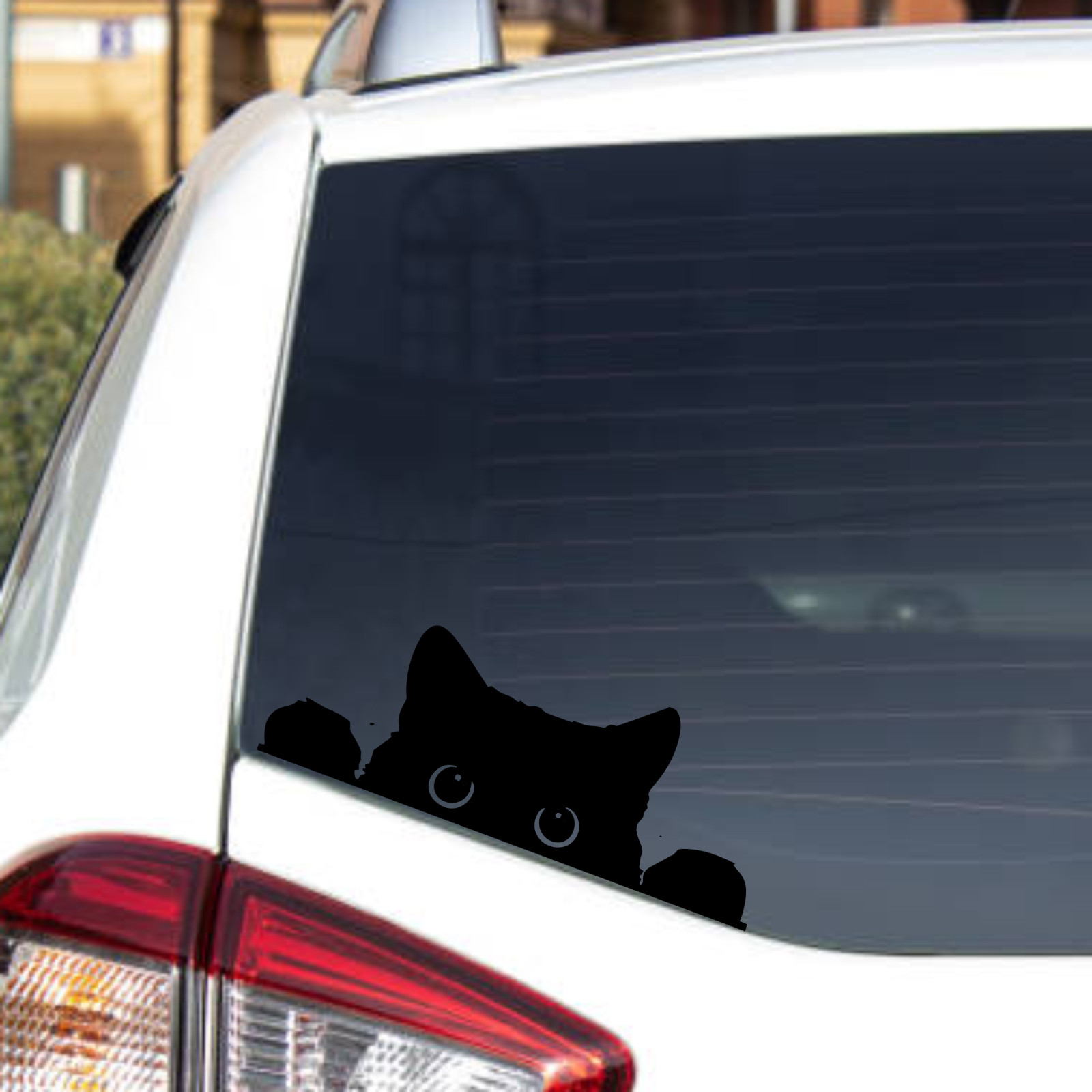 Cute Cat Vinyl Decal Sticker Peek Car Truck SUV Van Window Choose Size + Color