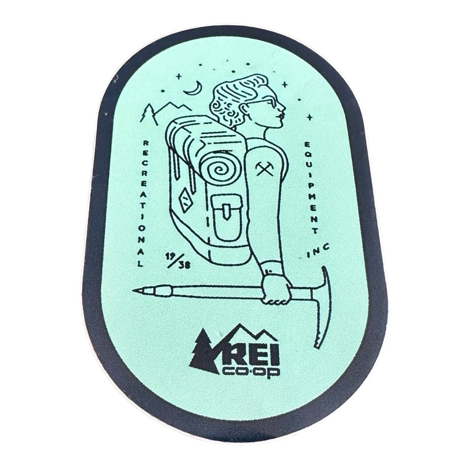 REI Climbing Woman Ice Axe Sticker Decal – Outdoor Snow Mountains 3.25×2 inch