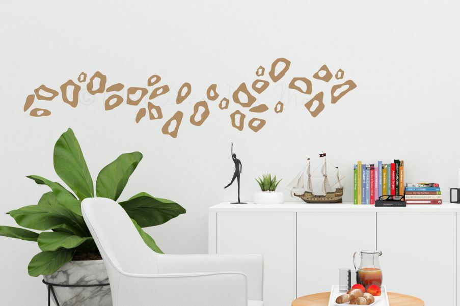 Leopard Cheetah Animal Print Wall Sticker Decals 31pc 5" Room Decor Peel-n-Stick