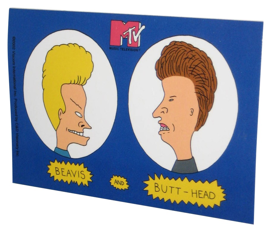 Beavis And Butt-Head MTV (2002) CD Visionary Licensed Sticker S-BB-1