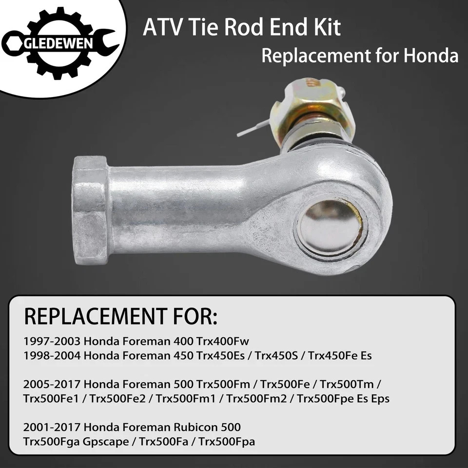 Tie Rod End Kit Compatible With 1997-2017 Honda Foreman 400/450 / 500 2001