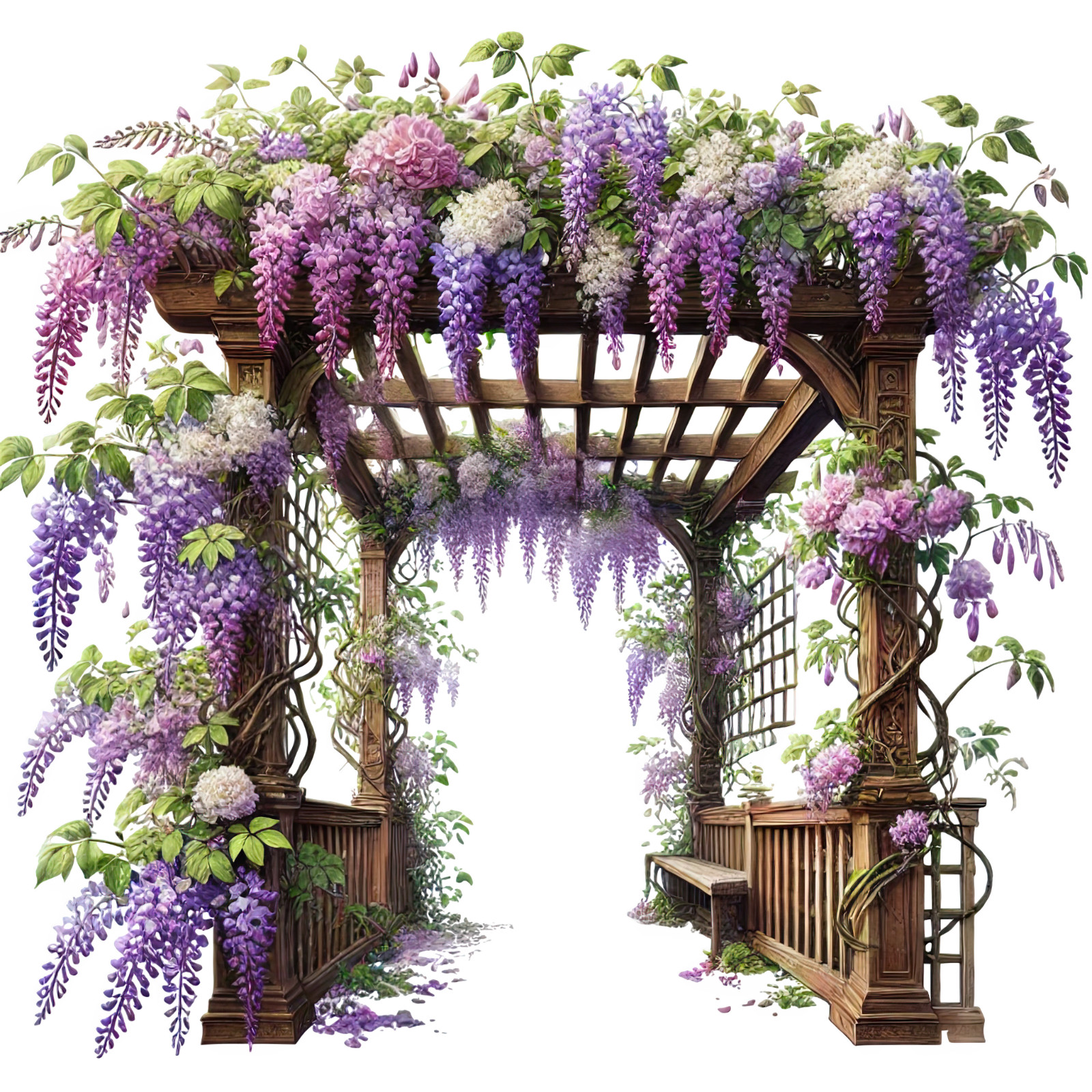 Wall decal sticker garden 18 x 18 cm large