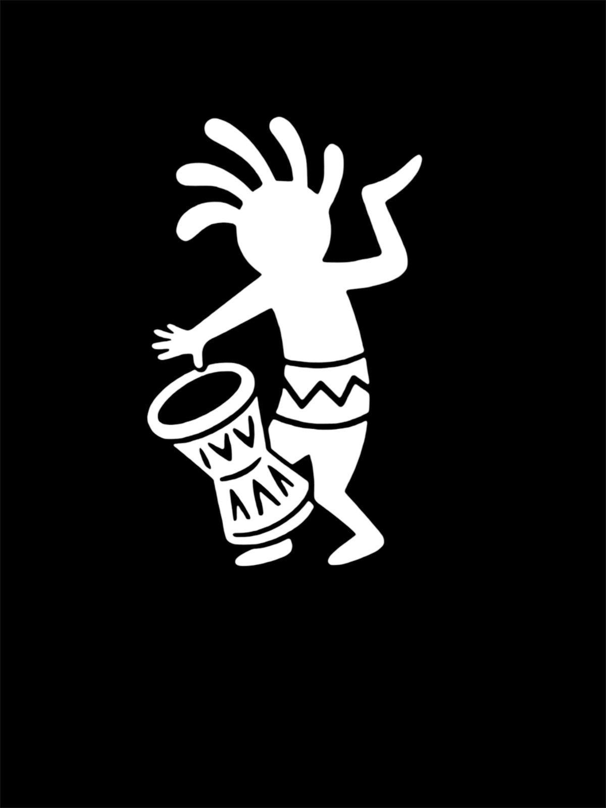 KOKOPELLI Drummer #1 Decal for car Windows Laptops Any Smooth Surface