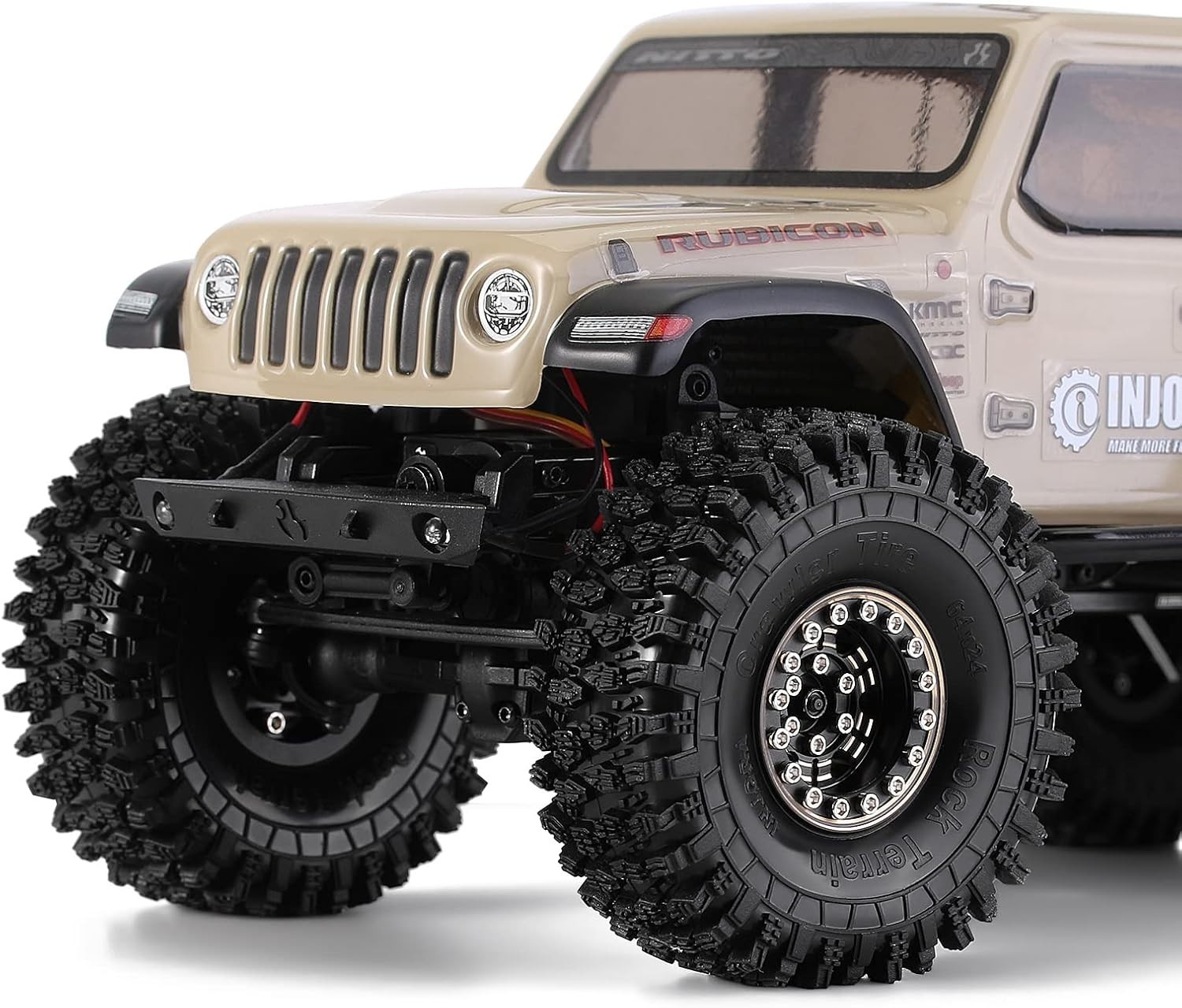 1.0 Brass Beadlock Tires Set 4PCS Tires for 1/18 TRX4M 1/24 RC Crawler Car Axial