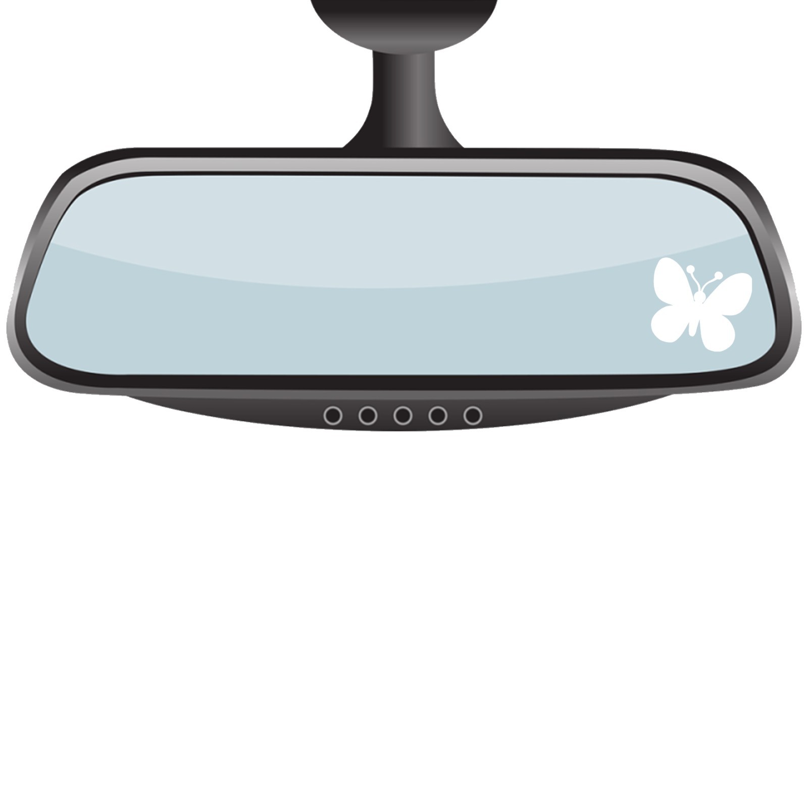Cute Tiny Butterflies Vinyl Decal Sticker Rearview Mirror Car Truck Set of 2