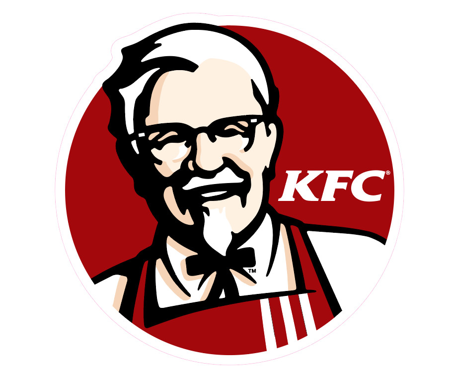 KFC Logo Round Vinyl Sticker – Waterproof, UV-Resistant, Multiple Sizes Availabl