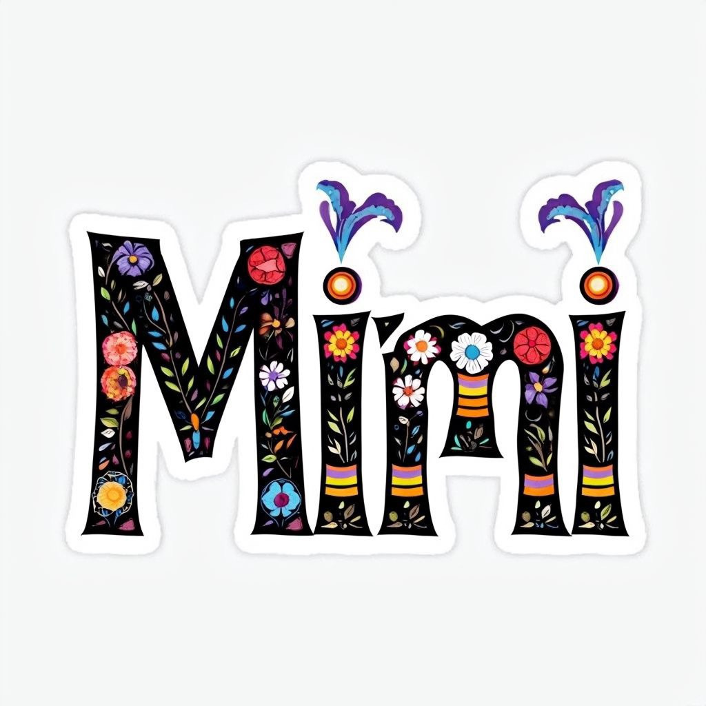 New Mimi 3” Wide Vinyl Decal Sticker For Cups Mugs Stanley