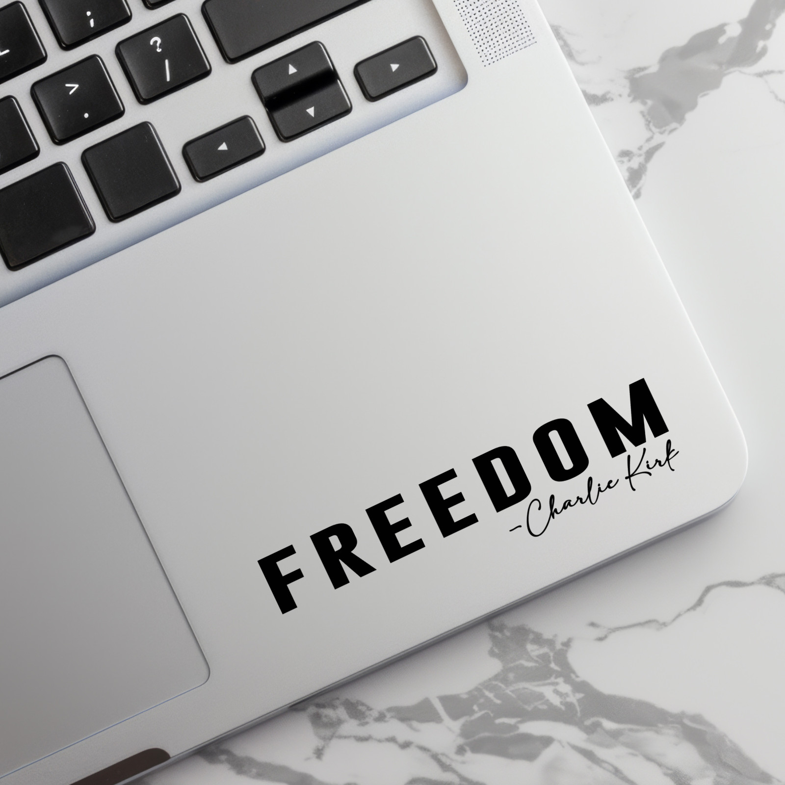 FREEDOM Charlie Kirk Decal Sticker Vinyl Bumper Car Bottle Laptop Patriotic