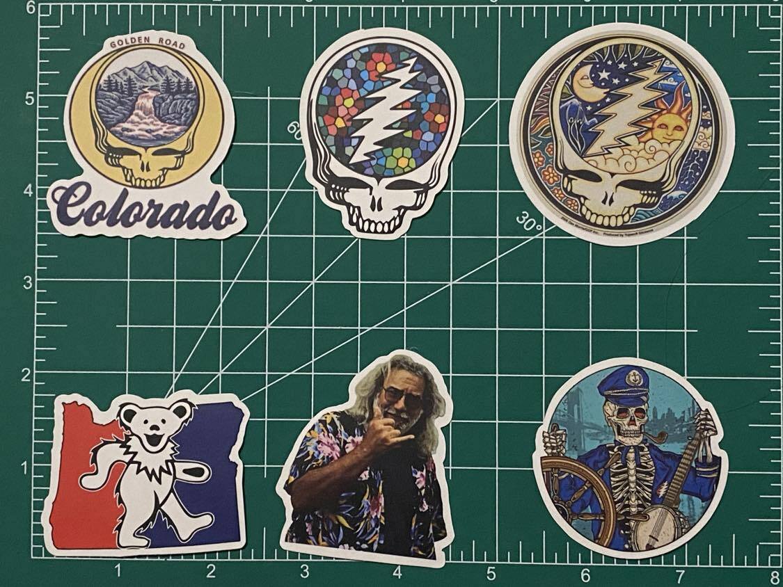 The Grateful Dead Jerry Garcia YOU PICK Waterproof Sticker Decal Laptop Bottle