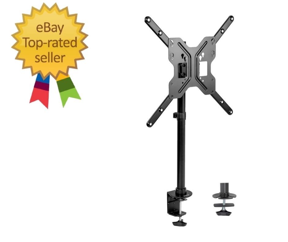 Ultra Wide TV Desk Mount for up to 55 inch Screens Weighing 66 lbs, Full Moti…