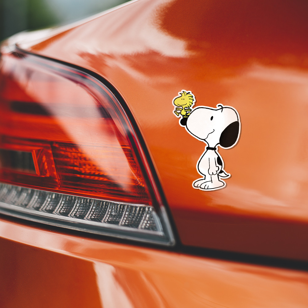 Peanuts Snoopy and Woodstock Sticker – Aesthetic Vinyl 2.5" W x 4" H
