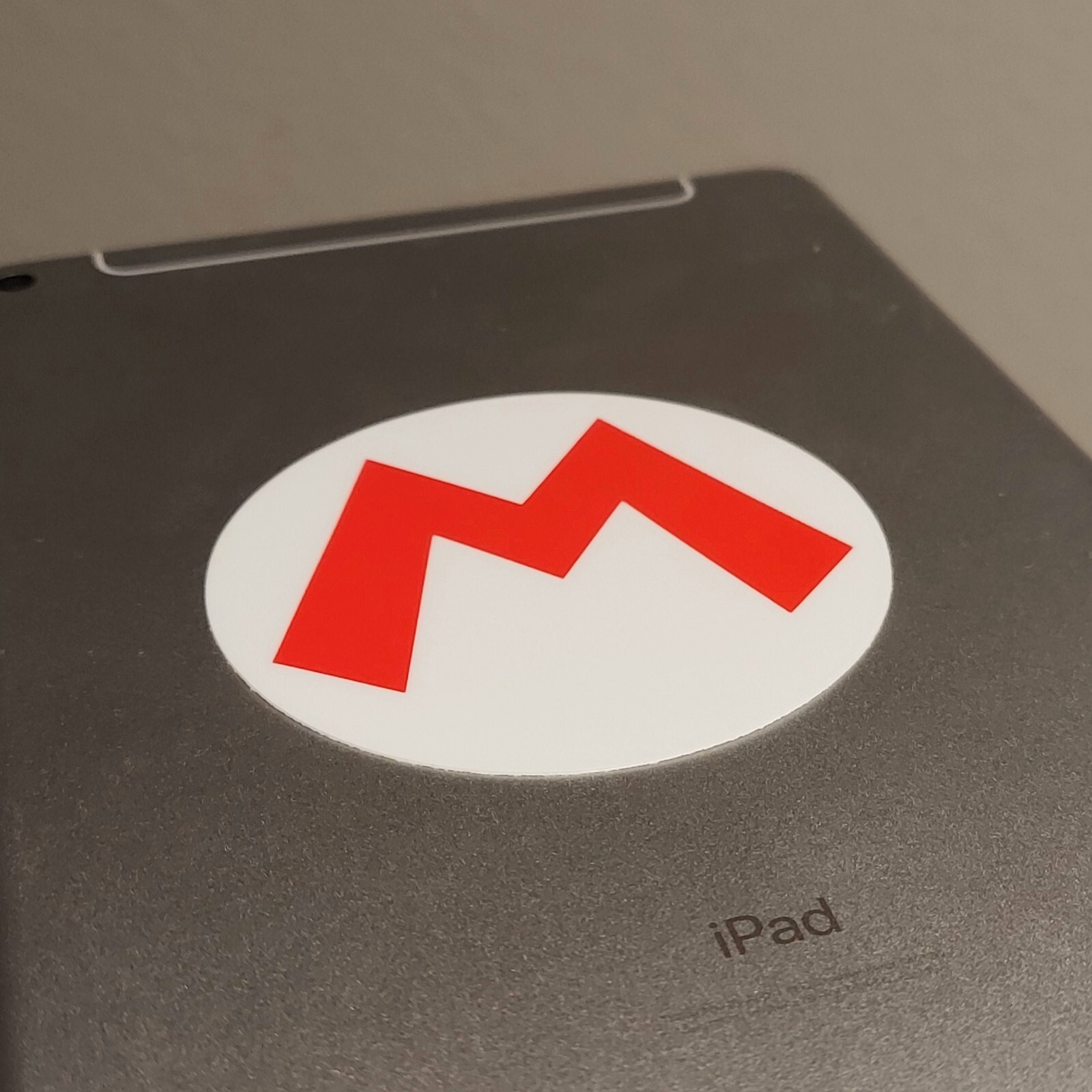 Super Mario Bros "M" Letter Bright Red Logo 3" Round Circle Vinyl Sticker Decal