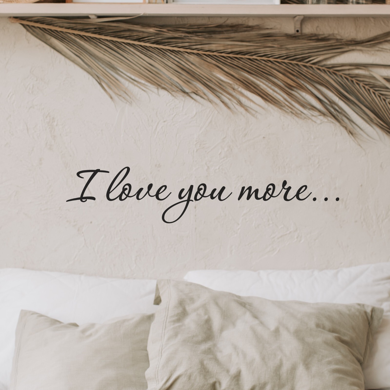 I love you more wall decal love quote sticker for bedroom bathroom 22×5 inches
