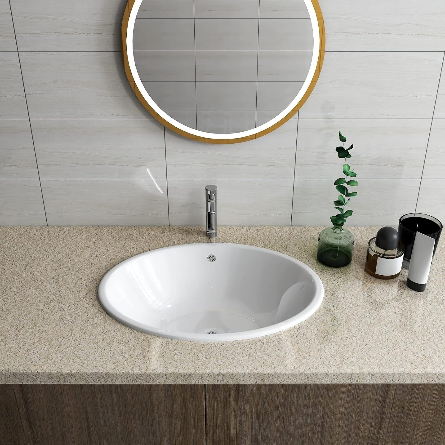 CRE8TIVE Light Brown Granite Contact Paper for Countertops Waterproof Granite…