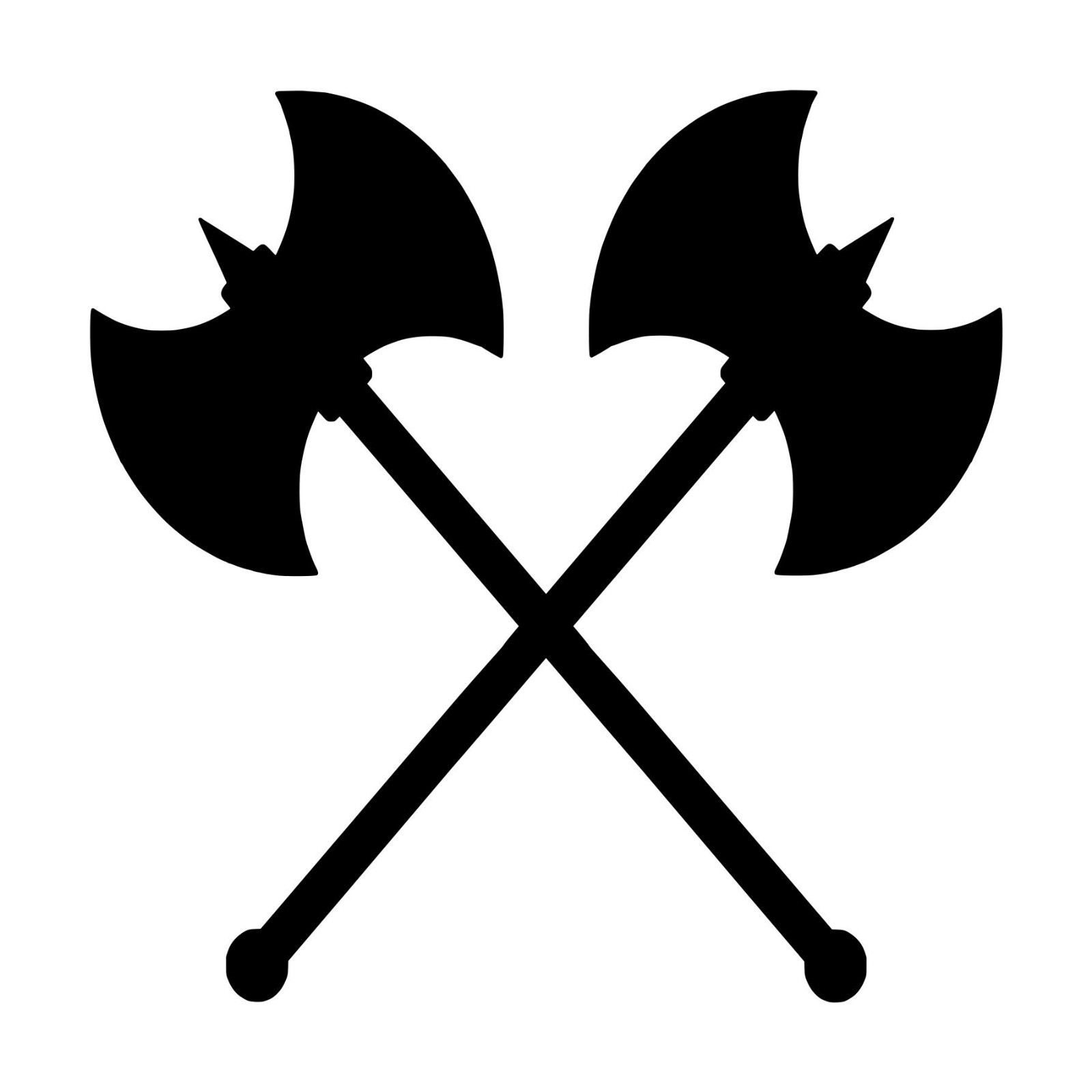 CROSSED BATTLE AXES Vinyl Decal Sticker -V1- Battle-axe Medieval Combat Viking