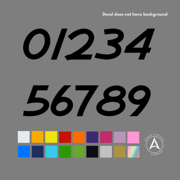 Custom Vinyl Numbers Decal Sticker Car Trailer Window BMX Dirt Bike semi-truck