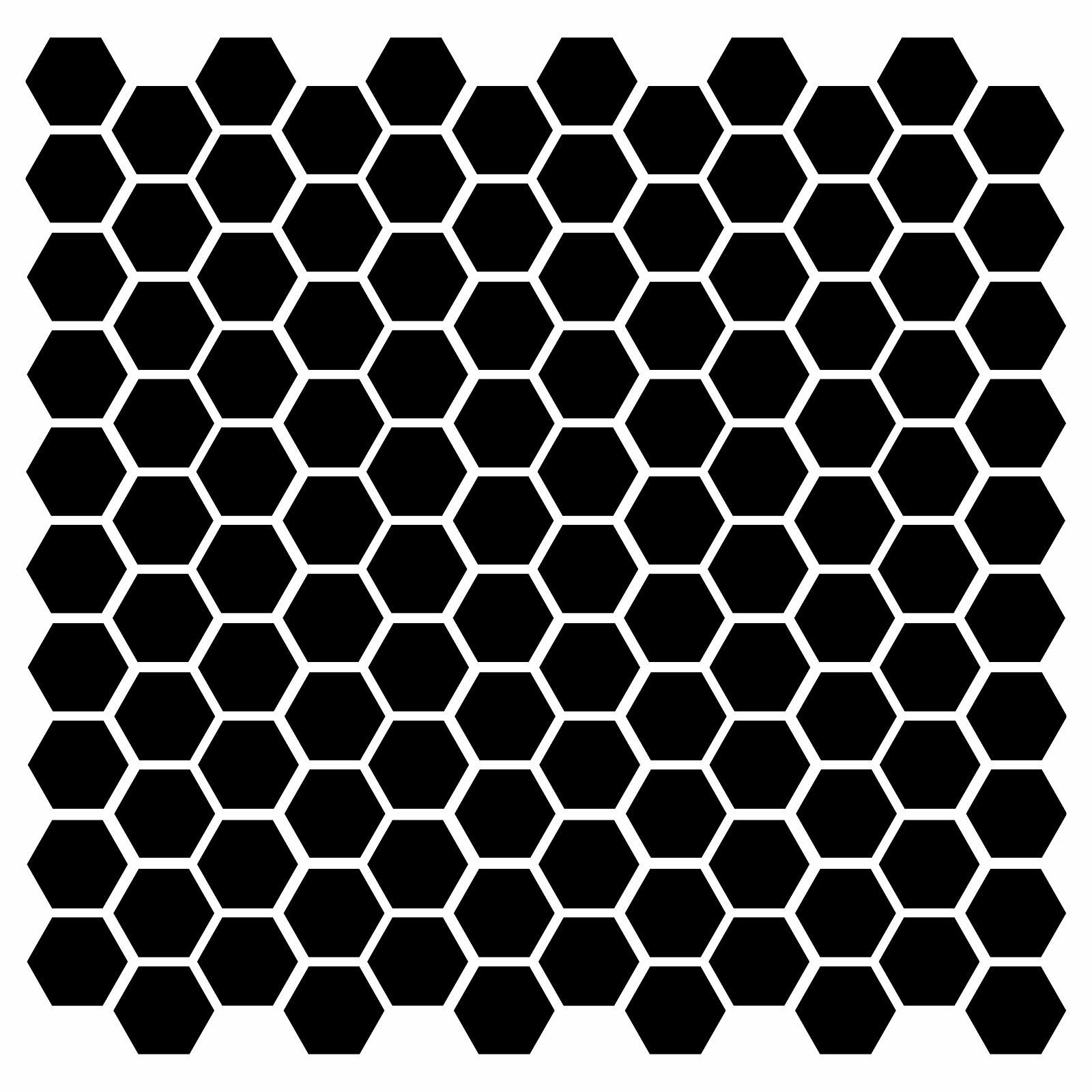Hexagons (120) 1" Vinyl Decals – Hexagon Polygon 6 Decor Accent – Stickers
