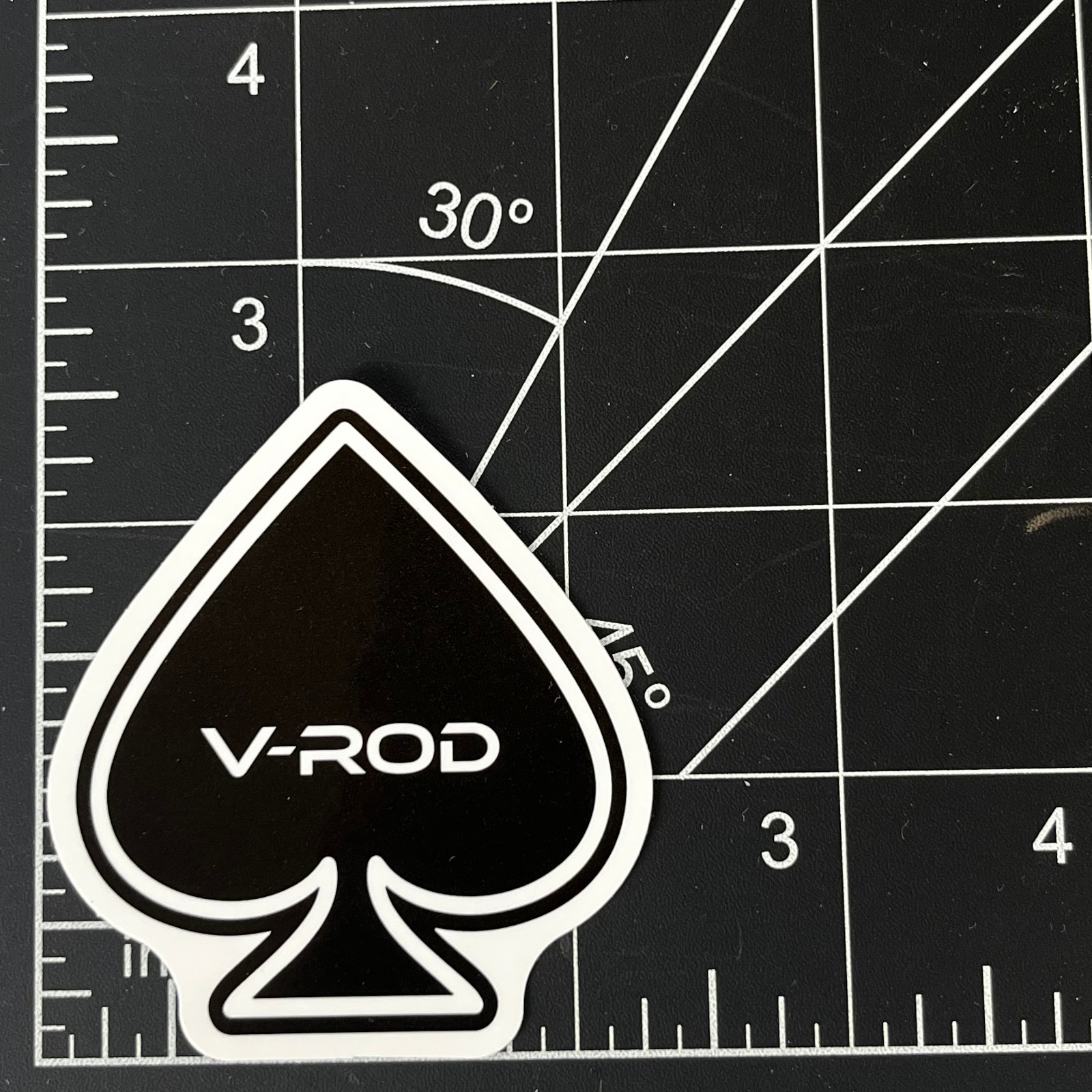 Harley Davidson V-Rod Ace of Spades Vinyl Sticker Biker Motorcycle Helmets