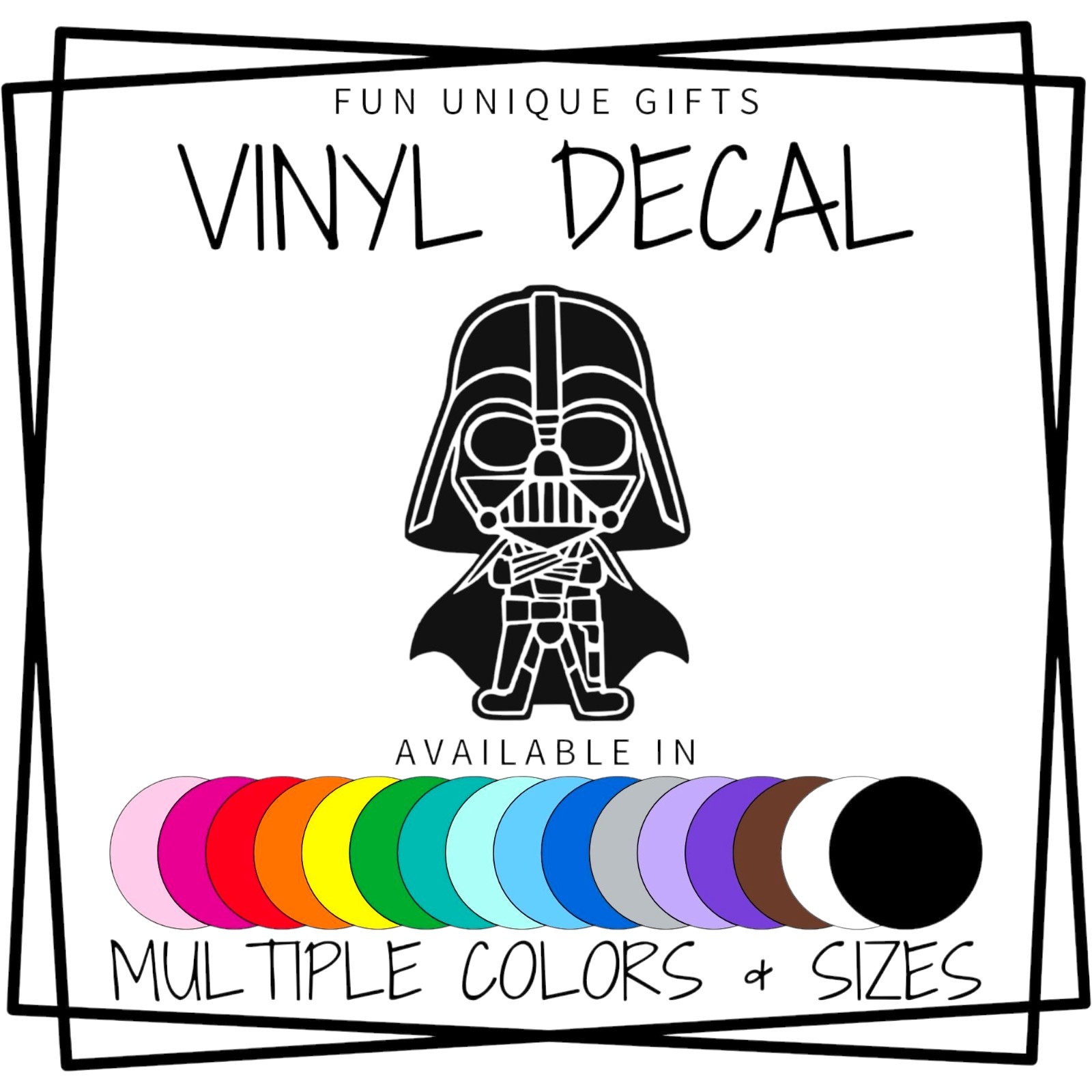 Darth Vader Vinyl Decal Sticker -Multiple Colors & Sizes- FREE SHIPPING