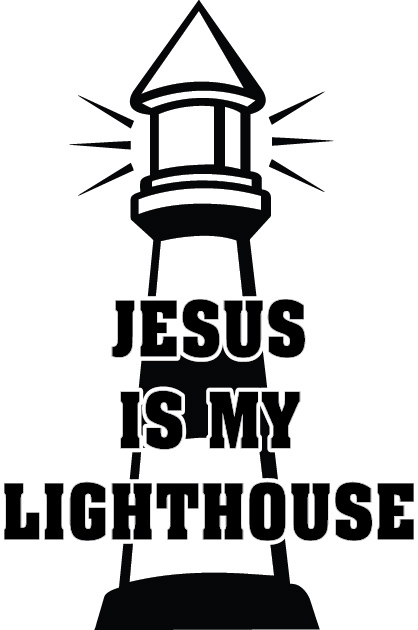 Jesus is My Lighthouse Jesus Saves God Loves Vinyl Decal Window Bumper Sticker